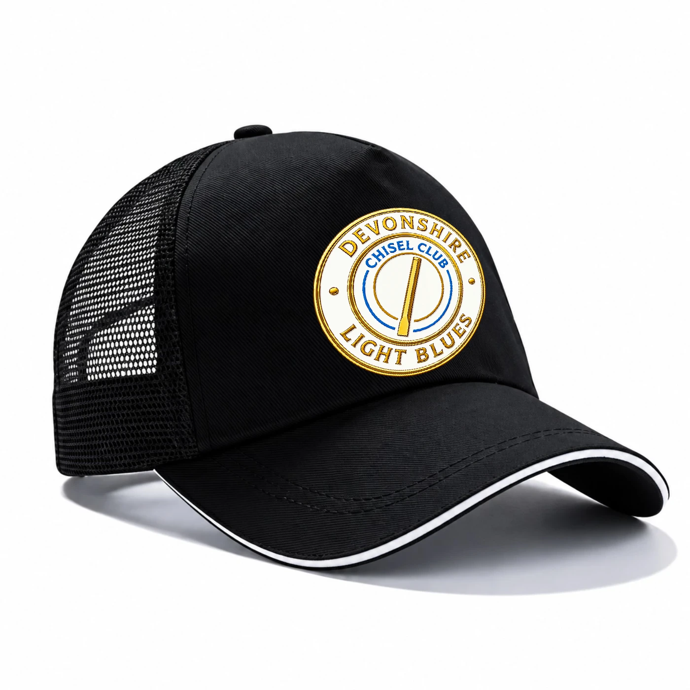 Printed Devonshire Light Blues Chisel Club Black Mesh Cap