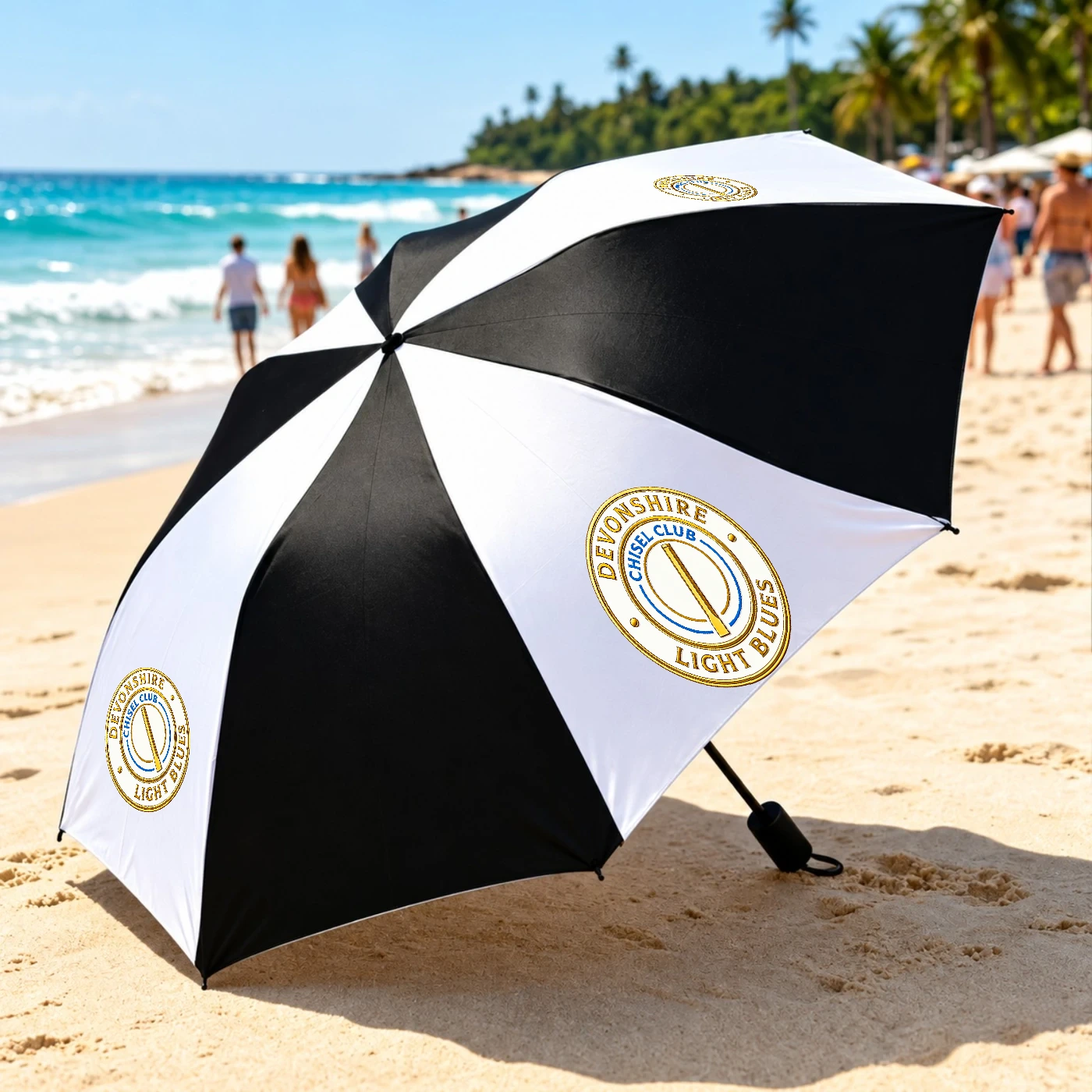 Printed Devonshire Light Blues Chisel Club Umbrella