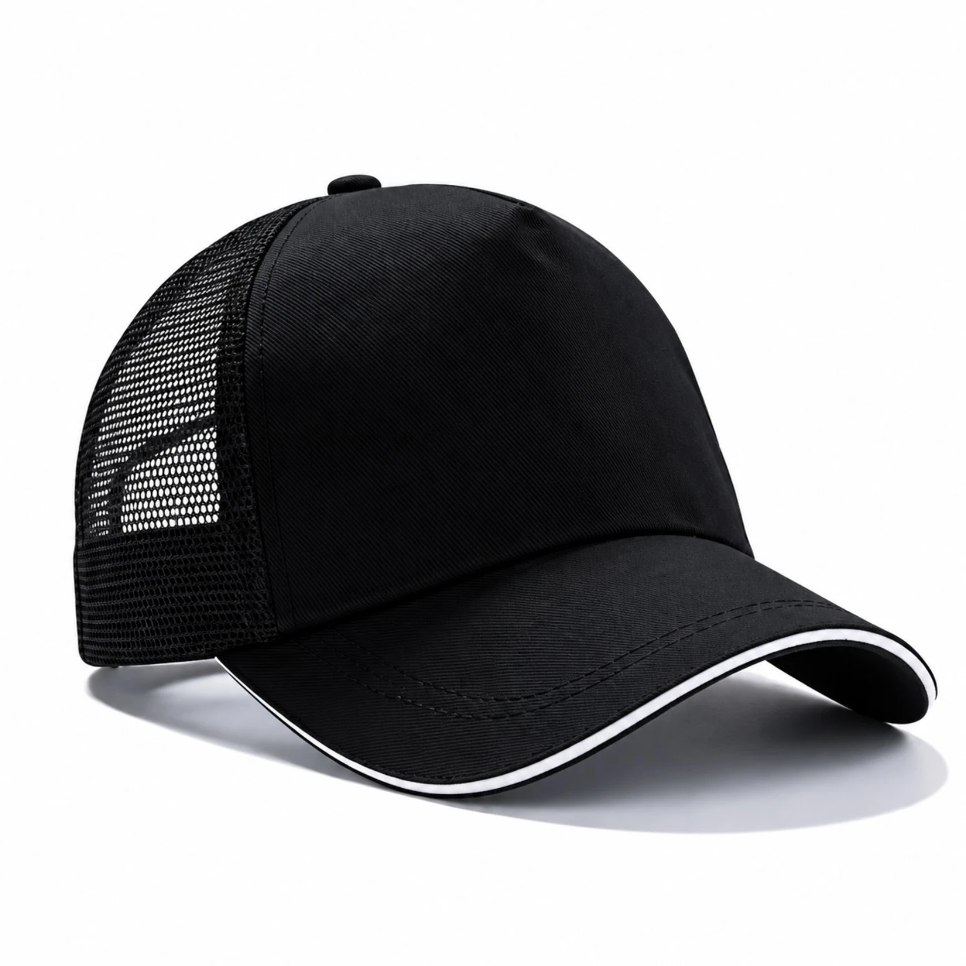 Personalised black mesh cap — blank product template
