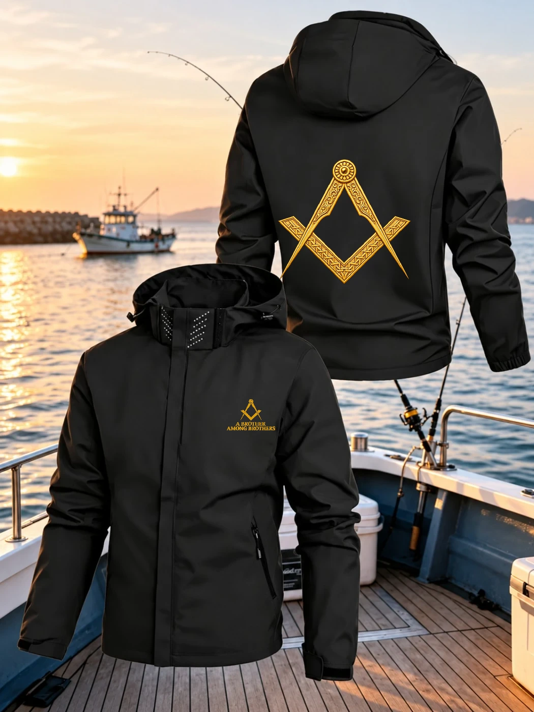 A Brother Among Brothers Black Hooded Jacket