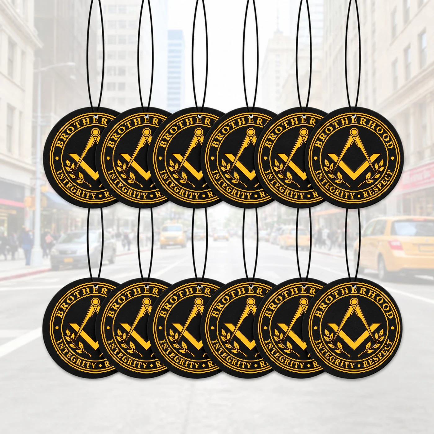 Brotherhood Integrity Respect Car Air Fresheners — Pack of 30