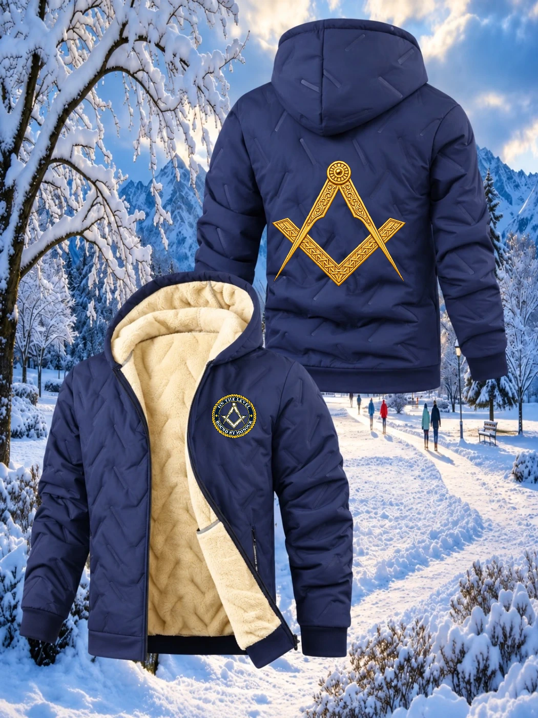 On the Level — Bound by Honour Navy Fleece-lined Jacket