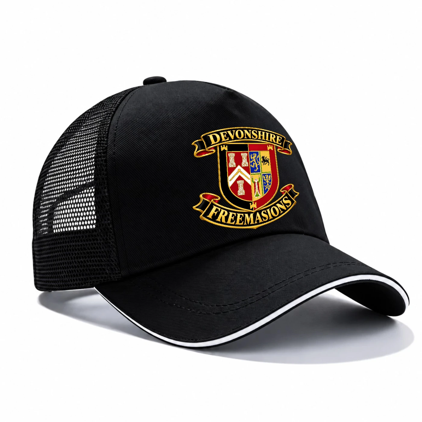 Printed Smart Devonshire Black Mesh Cap
