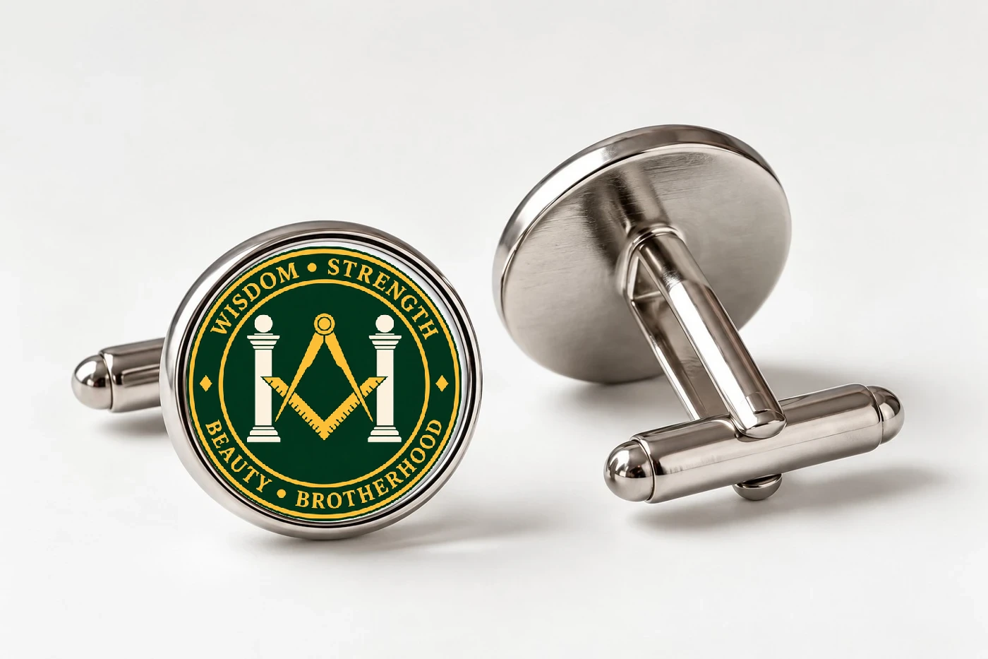 Wisdom Strength Beauty Brotherhood Cufflinks