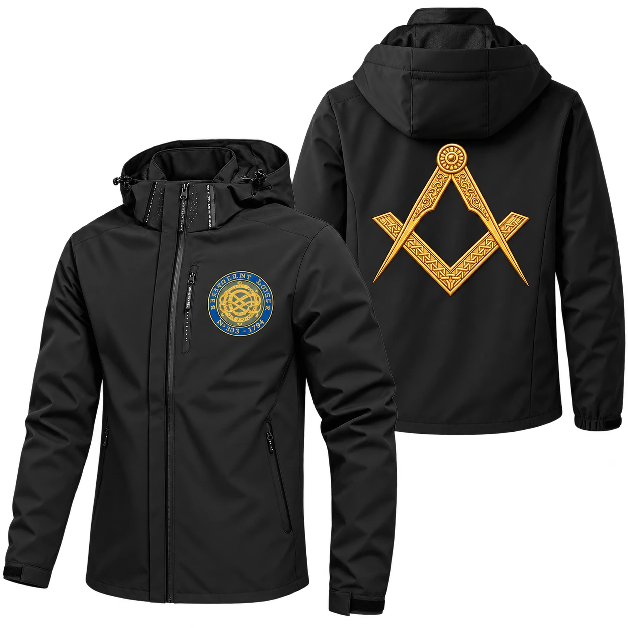 Benevolent Lodge No. 303 — Black Hooded Jacket