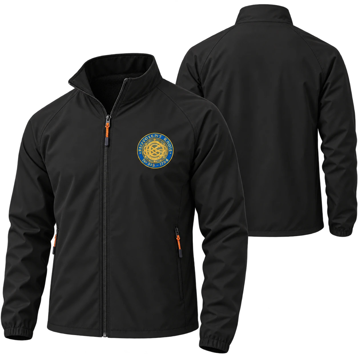 Benevolent Lodge No. 303 — Black Windproof Jacket