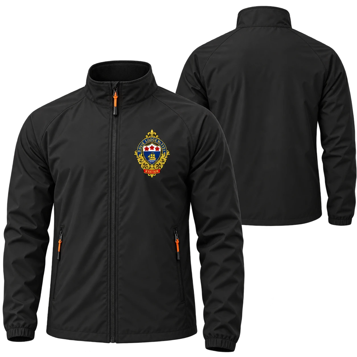 Davie Lodge Exeter — Black Windproof Jacket