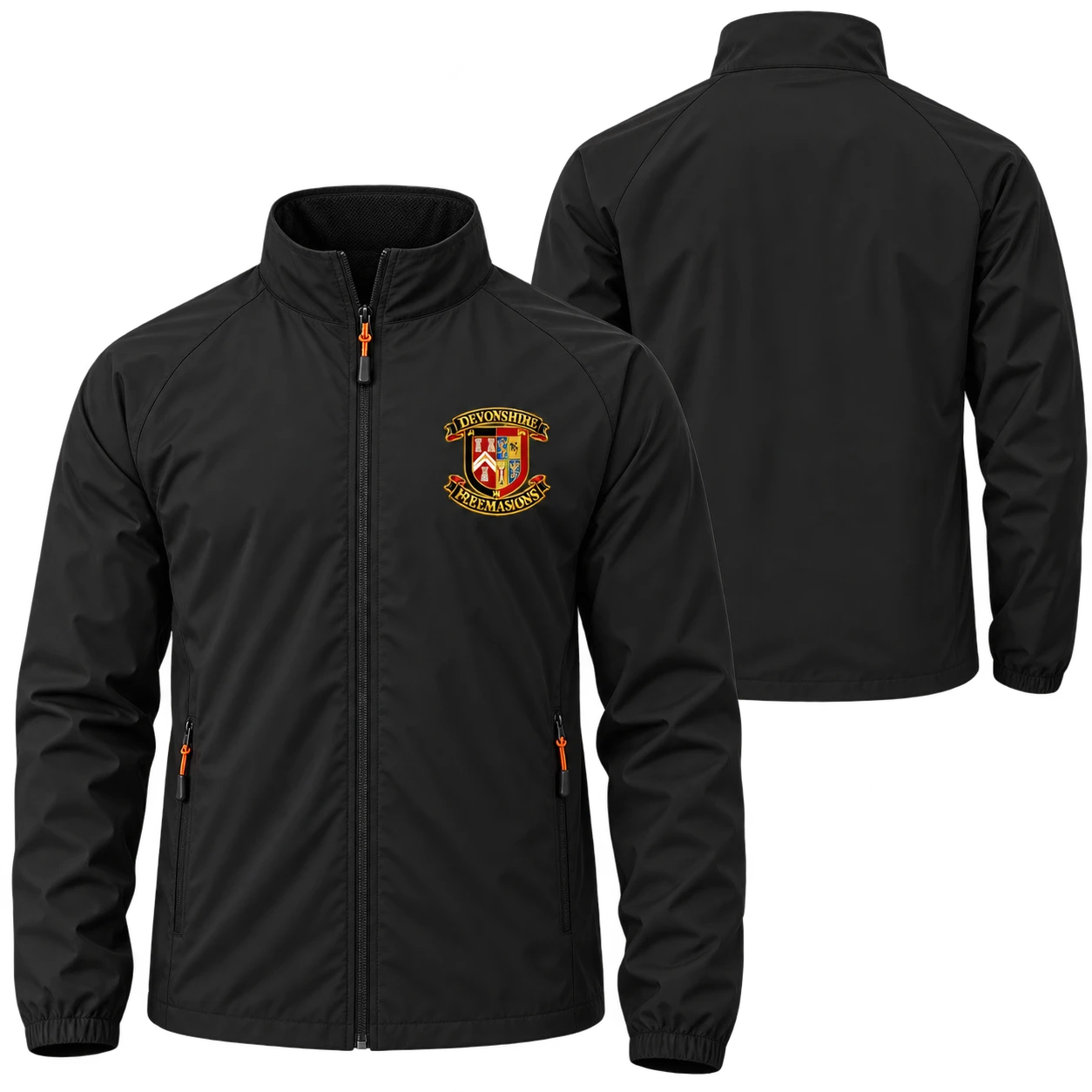 Devonshire Freemasons — Black Windproof Jacket